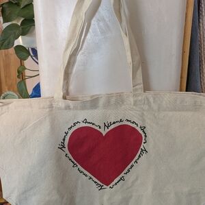 Sezane Red Heart Tote Bag